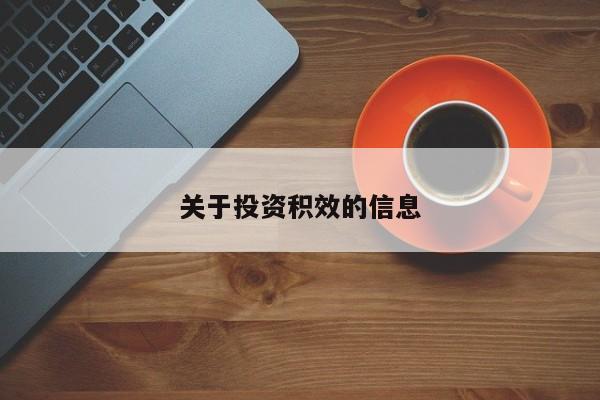 关于投资积效的信息